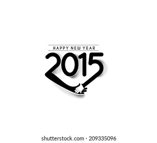 Happy new year 2015 Text Design 