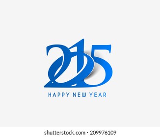 Happy new year 2015 Text Design 