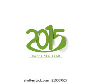 Happy new year 2015 Text Design 