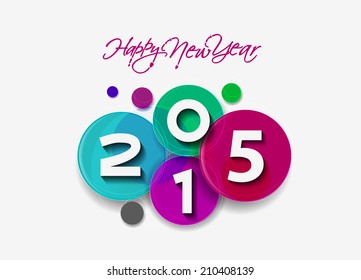 Happy new year 2015 Text Design 