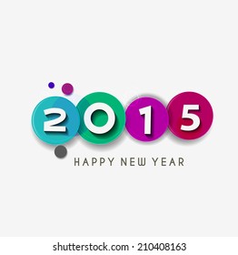 Happy new year 2015 Text Design 