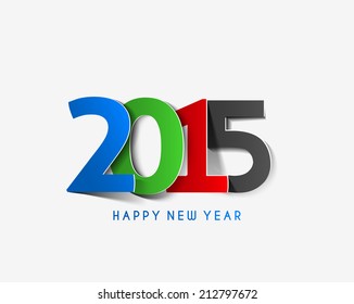 Happy new year 2015 Text Design 