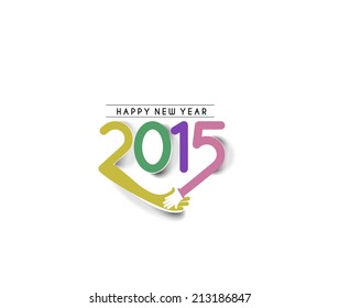 Happy new year 2015 Text Design 