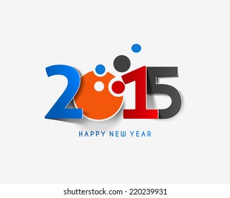 Happy new year 2015 Text Design 