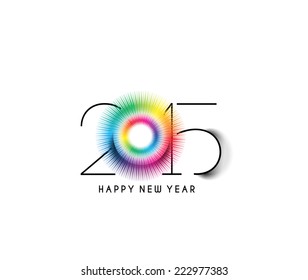 Happy new year 2015 Text Design 