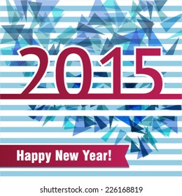 Happy new year 2015 Text Design. Vector template illustration