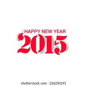 Happy new year 2015 Text Design 
