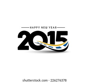 Happy new year 2015 Text Design 