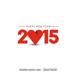 Happy new year 2015 Text Design 