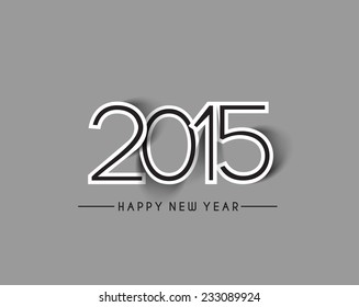 Happy new year 2015 Text Design 