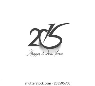 Happy new year 2015 Text Design 