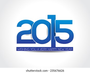 happy new year 2015 text background illustration