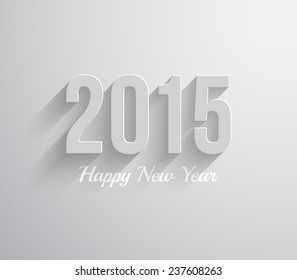 Happy new year 2015 text design background with long shadow. Vector eps 10