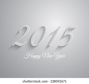 Happy new year 2015 text design background with long shadow. Vector eps 10 