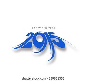 Happy New Year 2015 Text Design 