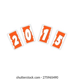 Happy new year 2015 text design background with long shadow. Vector eps 10