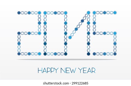 Happy New Year 2015, text vector design.