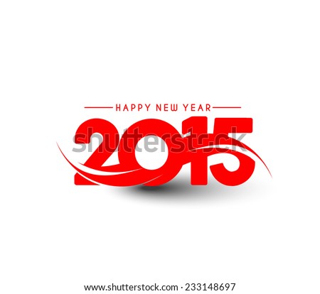 Happy new year 2015 Text Design 