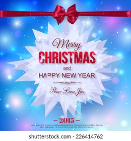 Happy New Year 2015 typographical celebration background