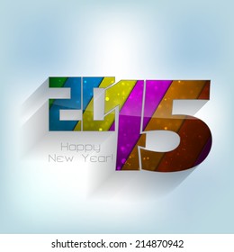 Happy new year 2015. Typography design with space for your own text.