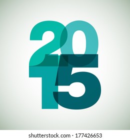 Happy new year 2015. Vector design element. 