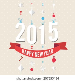 Happy new year 2015. Vector illustration