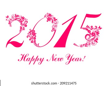 Happy new year 2015. Vector Illustration