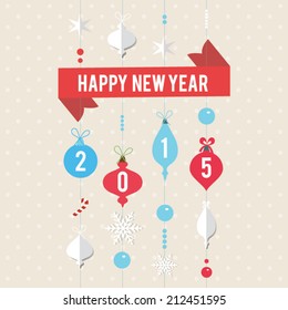 Happy new year 2015. Vector illustration