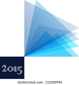 Happy New Year 2015. Vector illustration.