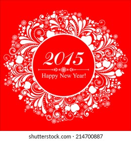 Happy new year 2015. Vector Illustration