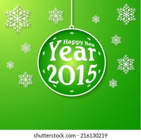 Happy New Year 2015, vector background