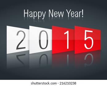 Happy new year 2015, vector eps10 illustration