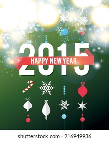 Happy new year 2015. Vector illustration
