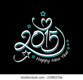 Happy new year 2015 , vector illustration