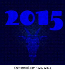 Happy New Year 2015 vector goat illustration
