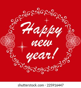Happy New Year 2015. Vector Illustration. Invitation or greeting card design.