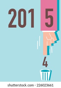 Happy New Year 2015 VECTOR ILLUSTRATION