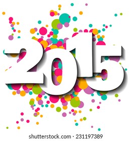 Happy new year 2015 vector illustration.