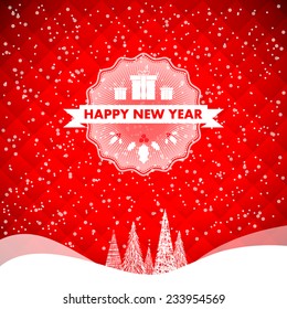 Happy New Year 2015 vector illustration for holiday design, party poster, greeting card, banner or invitation.