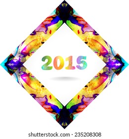 Happy new year 2015 vector illustration. EPS10. 