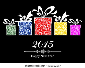 Happy new year 2015! Vector Illustration 
