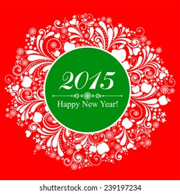 Happy new year 2015. Vector Illustration 