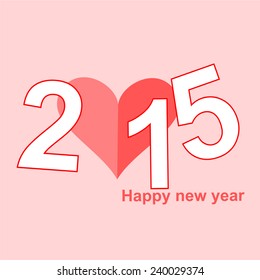 Happy  new  year 2015. Vector 