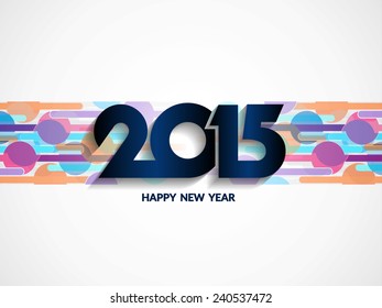 Happy new year 2015 vector background design.