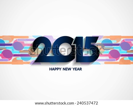 Happy new year 2015 vector background design.
