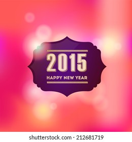 Happy new year 2015 vintage greeting card vector design