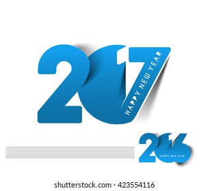 Happy new year 2016 and 2017 Text Design vector