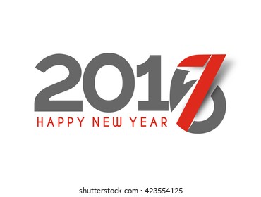 Happy new year 2016 and 2017 Text Design vector