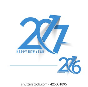Happy new year 2016 and 2017 Text Design vector