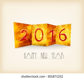 Happy New Year 2016 Abstract geometrical background